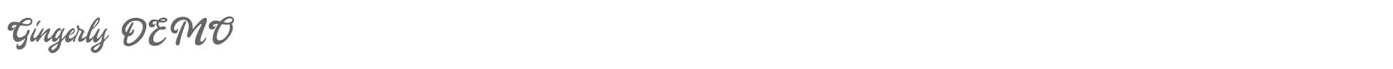 Sample characters Gingerly Font